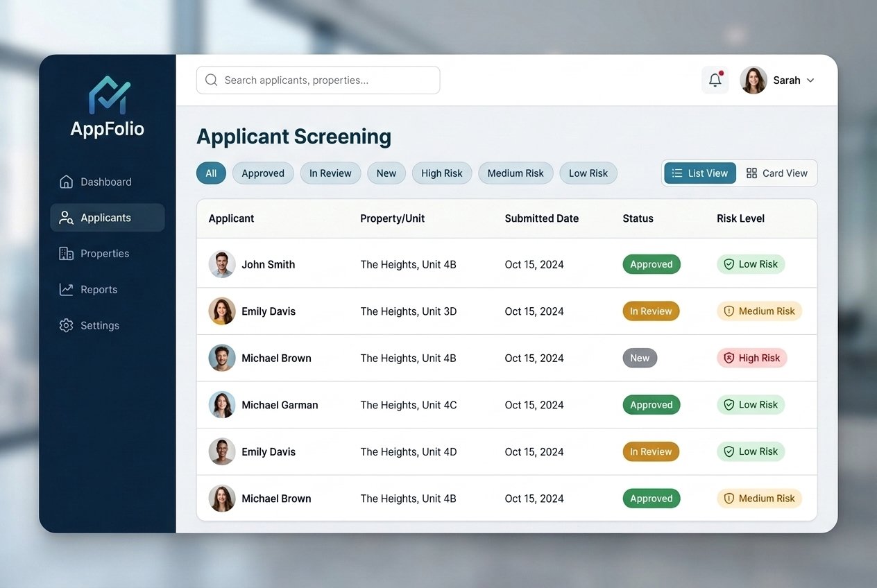 Dashboard of the app